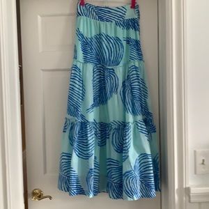 Vineyard Vines Blue and White Maxi Skirt